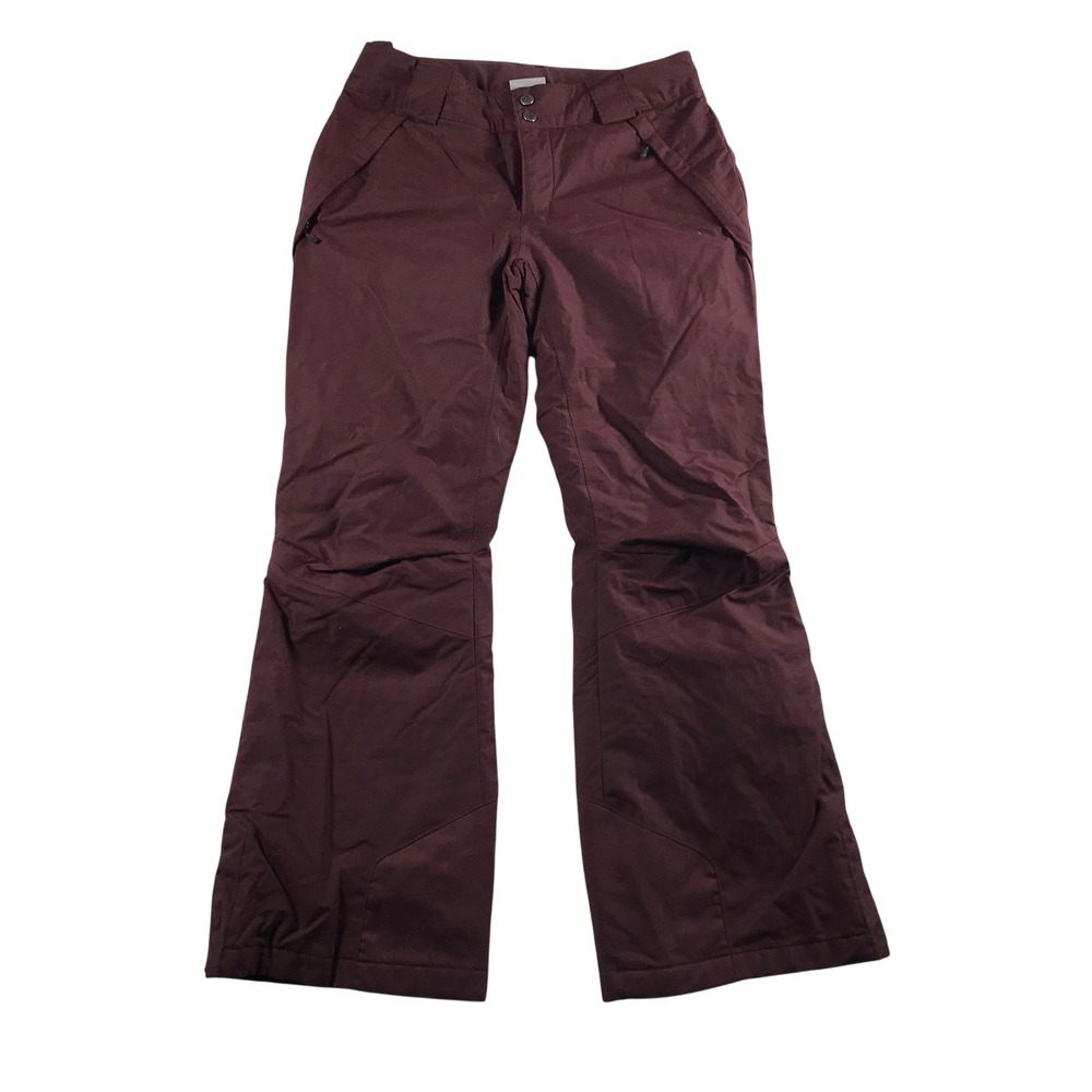Columbia Bugaboo IV Omni-Heat Snow Pants Womens Small Short Burgundy XK0221